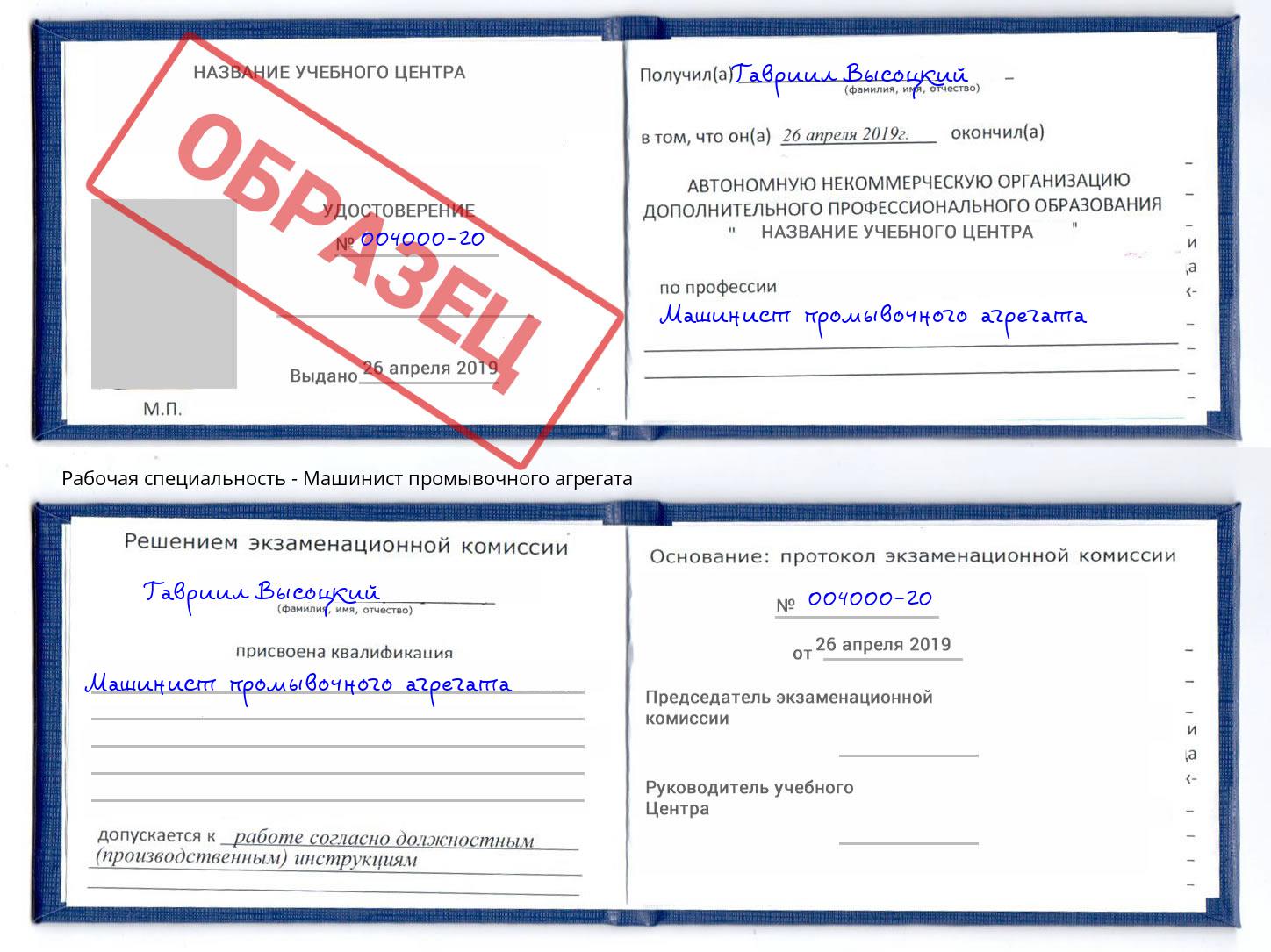 Машинист промывочного агрегата Кирово-Чепецк